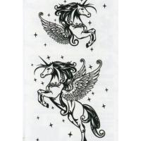 ราคา Tattoo ลาย ม้าเปกาซัส Pegasus แท็ททู สติกเกอร์ HM647 (1035590)