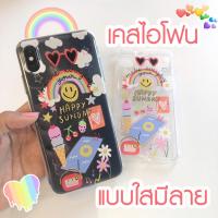ราคา [พร้อมส่งจากไทย]เคสไอโฟน แบบใสมีลาย Happy Case Iphone (4944509634)