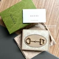 ราคา ของแท้ Gucci Horsebit 1995 card wallet สีครีม สีใหม่ล่าสุด (14979865859)