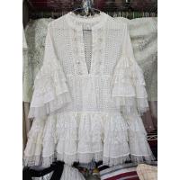 ราคา เสื้อลูกไม้มือสองแต่งชายระบายสีขาวสะอาด (26166609938)