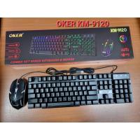ราคา ส่งจากไทย OKER KM-9120 เม้าส์+คีย์บอร์ด COMBO SET WIRED KEYBOARD & MOUSE ชุดเกมมิ่งคีย์บอร์ด เมาส์ไฟ LED KM9120 Gaming (27800083984)