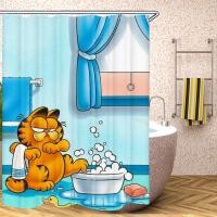 ราคา Bathroom Curtains Accessories Sets Luxury Shower Curtain Bath & Items Cute Waterproof Funny Anime For Living Room (26912721399)