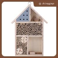 ราคา skjsqygxycWood แมลงโรงแรม Bee House ไม้ Bug Room โรงแรม Shelter ตกแต่งสวน Nests กล่องสําหรับ Ladybugs Lacewings ผีเสื้อ (27118080818)