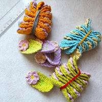 ราคา 3PCS Small Flower Hair Clip Semi-finished Product Without Hair Clip DIY Adhesive Clip Wool Crochet Knitted Embroidery 6C (27913832771)