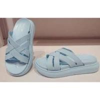 ราคา BATA SANDALS ผู้หญิง SLIP ON BATA SANDALS รองเท้าแตะ WEDGES ผู้หญิง PATA-PATA SOFT BLUE- 5729281 (24546549437)