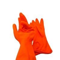 ราคา ถุงมือยางสีส้ม STAR SIZE S/M/L (2288862897)