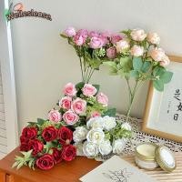 ราคา WELLE ช่อดอกกุหลาบประดิษฐ์ ขนาดพิเศษ ประกอบด้วยหัวดอกจากผ้าไหม 10 หัว สำหรับ DIY และตกแต่งงานแต่งงาน (40768886777)