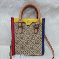 ราคา Tory burch T Monogram tote แท้% มือ2 (53852594115)