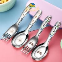 ราคา ⚡COD⚡ Knitterr ช้อนด้ามสั้นลายการ์ตูนสไตล์จีนสร้างสรรค์ ช้อนส้อมสแตนเลส ช้อนส้อมสำหรับเด็ก (43304089639)