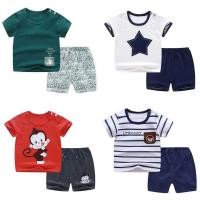 ราคา เสื้อผ้าฤดูร้อนน่ารัก ชุดเสื้อยืดแขนสั้นและกางเกงขาสั้นสำหรับเด็ก เสื้อยืดคอกลมใหม่ 2 ชิ้น/ชุด แฟชั่ (41359103683)