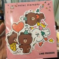ราคา พร้อมส่ง LINE FRIENDS HBD STICKER เซทสติ๊กเกอร์วันเกิด (43303675289)