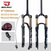 ราคา ตะเกียบหน้า Bolany สำหรับจักรยานเสือภูเขา ควบคุมด้วยสาย/ที่หัว คอกลม/คอโคน ใช้ได้กับล้อ 29/27.5/26 นิ้ว ระยะยุบ 120 มม. อุปกรณ์จักรยาน (40502520069)