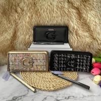 ราคา กระเป๋าสตางค์ Guess ใบยาว ด้านหน้าติดโลโก้แบรนด์ หนังดีงามมาก (27134787420)