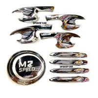 ราคา เบ้ารองมือเปิด+ครอบมือจับ+ฝาถัง(4ประตู) MAZDA2 มาสด้า2ปี 2008-2014 สีโคร (5538038971)