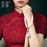 ราคา หยกขาวโพธิ์รากหินส่องสว่างซองมือถือหญิงโพธิ์เด็กมือบิดพระพุทธรูปลูกปัดวิ่งแหวนพู่ เหวินหว่าน ลูกปัดลูกประคํา (44174716269)