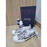 ราคา NEW รองเท้า Dior B23 Slip-On Sneaker Black and white Oblique Canvas. (27219390403)
