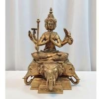 ราคา ท้าวมหาพรหม พระพรหม ทรงช้างเอราวัณ รุ่นสร้างพระวิหาร วัดนก กรุงเทพ ปี2551 เนื้อทองเหลือง หน้าตัก 5 นิ้ว (49001263324)