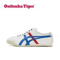 ราคา Onitsuka Tiger MEXICO 66 Slip-on สีขาวสีฟ้าสีแดงไม่มี Laces One Pedal 1183A360-121 4KYQ (55452713760)