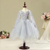 ราคา Gd32231 พร้อมส่งชุดเดรสออกงานเด็กสีเทา ชุดราตรีเด็กทรงสั้น แขนยาว สุดสวยหรู (6409520236)