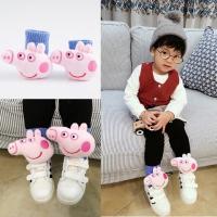 ราคา ถุงเท้าเด็กแต่งตุ๊กตาหมูชมพู Peppa Pig (93358126)