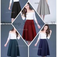 ราคา เสื้อผ้าผู้หญิงยอดนิยม เสื้อผ้าผู้หญิง กระโปรงผ้าโฟม สีพื้น (13470010102)