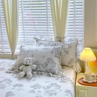 ราคา ปลอกหมอน ผ้าฝ้าย 100% ลายดอกไม้ ลูกไม้ สไตล์วินเทจ 48x74 ซม. 1 ชิ้น (24325905109)