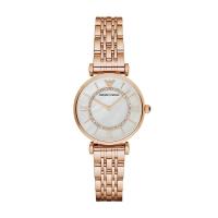 ราคา Emporio Armani watch AR1909 โรสโกลด์ปัดขาวล้อมเพชรใน 32 mm (4334919907)
