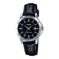 ราคา Casio Standard นาฬิกาข้อมือผู้หญิง สายหนังแท้ รุ่น LTP-V004,LTP-V004L,LTP-V004L-1,LTP-V004L-1A - สีเงิน (1544650585)