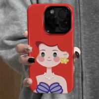 ราคา Redhead น่ารัก Fairy Tale Princess เหมาะสําหรับ iPhone 14 15ProMax XR 13 12ProMax XSMAX 15Pro 7/8plus 16ProMax XS 12Pro 16plus 11ProMax 15plus คู่กันกระแทกโทรศัพท์มือถือป้องกันกรณี (40110015430)