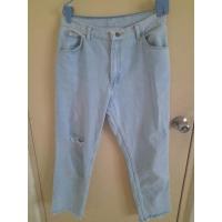 ราคา Wrangler มือสองญี่ปุ่น ผ้าไม่ยืดกระดุมแบรนด์ ซิปykkเอวสูง31-32 เป้า12.5 สะโพก44 ยาว39 ปข7.5 (28115755227)