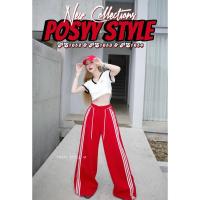 ราคา New​ กางเกงวอร์มแดง แถบขาว Posyy​ (โพซี่​)​ (57100185300)