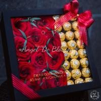 ราคา พร้อมส่ง❗️ กล่องดอกไม้เฟอเรโร่ Flower Box กล่องดอกไม้ เฟอเรโร่ รอชเชอร์ Ferrero ของขวัญ วาเลนไทน์ ดอกไม้แห้ง ดอกไม้ผ้า (5078853512)