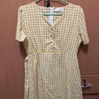 ราคา เดรสลายสก๊อต ลายสก็อต สีเหลือง มือสอง (6115494564)