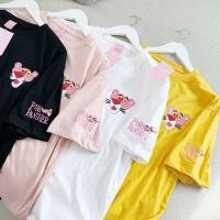 ราคา เสื้อยืด oversize ปักอกปักแขนลาย pink panther (2641989589)