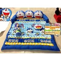 ราคา ที่นอนโซฟาหัวตุ้กตาลายโดเรม่อน ผ้านาโน2in1 พับเป็นโซฟากางออกเป็นเตียง แถมหมอน1 หมอนข้าง1 (1400591099)