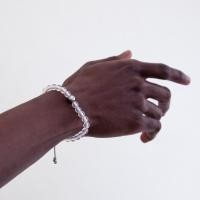 ราคา พร้อมส่ง Lokai Glass Bead Bracelet - Frost Silver/Smoke Gunmetal จากวัสดุรีไซเคิล พร้อมกล่อง + ถุงผ้า (2871595360)