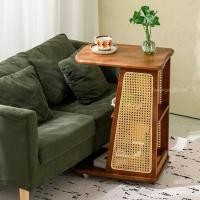 ราคา โต๊ะข้างล้อเลื่อนงานไม้แท้สไตล์ญี่ปุ่น (41262838613)