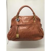 ราคา กระเป๋ามือสอง miu miu (มิว มิว) สีส้มพีช หนังแกะ Made in Turkey, Factory code 198 ขนาด 12 นิ้ว พร้อมส่ง (16686671413)