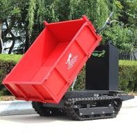 ราคา Agricultural Small Walk-behind Electric Crawler Transporter 500KG Home Mini Track Dumper Wireless R (41427350928)