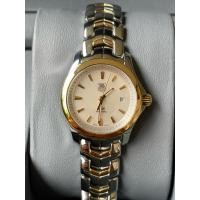 ราคา TAG HEUER LINK Gold Plated Bezel 18K Swiss Quartz 27mm Mother Pearl Dial Women's Dress Watch WJF1352.BB0581 (42454494400)