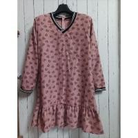 ราคา เดรสผ้าลูกฟูก แขนยาว คอวี (23569861280)