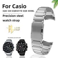 ราคา สําหรับ Casio Edifice Series EQB-500 EQB-501 EQB-800 นาฬิกา 22 มม.อินเทอร์เฟซโค้ง Watchband สําหรับชายสร้อยข้อมือกันน้ําเหล็ก (51651466824)