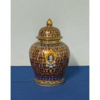 ราคา โถพลูเบญจรงค์สูง7นิ้ว (24921040881)