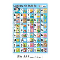 ราคา โปสเตอร์พลาสติก A4 แบบหัดอ่าน ก-ฮ EA-355 (12025237882)