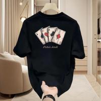 ราคา กางเกงยีนส์ขาสั้นผู้ชายพิมพ์ลายดอกไม้หลวมกระชับสัดส่วนเสื้อยืด (41673916252)