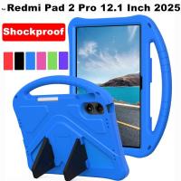 ราคา for Xiaomi Redmi Pad 2 Pad2 Pro 12.1 Inch 2025 Tablet Shockproof EVA Cover Shell Stand Casing Kids Friendly Portable Handle Case (41624633697)