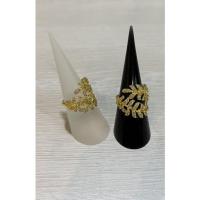 ราคา แหวนใบไม้ประดับพลอยสีเหลืองบุษราคัมชุบทอง แหวนรูปใบไม้ แหวนประดับพลอย แหวนสีเหลือง แหวนบุษราคัม(yellow topaz) (16831871837)