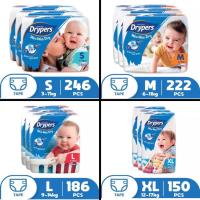 ราคา ☃️แพมเพิส Drypers Wee Wee Dry ผ้าอ้อมเด็กแบบเทปกาว ขายยกลัง 3 แพ๊ค (ราคาถูก) (24207451722)