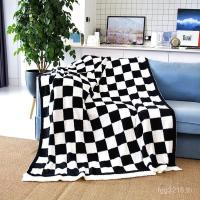 ราคา ตุ๊กตาฤดูใบไม้ร่วงฤดูหนาว Checkerboard ถักผ้าห่มขนสัตว์ผ้าห่มห้องนอนหนา Influencer ห้องนั่งเล่นตกแต่งผ้าคลุมเตียงผ้าห่ม OG5T (55751990076)