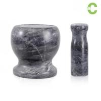 ราคา HOMEC ครกหินแท้ ครกอ่างศิลา ครกหิน marble mortar ทรงลึก ขนาด 4นิ้ว ตำพริกแกงได้ พร้อมสาก รับประกัน (29858913914)